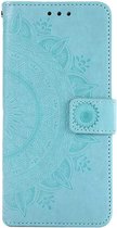 Shop4 - Samsung Galaxy A32 Hoesje - Wallet Case Mandala Patroon Mint Groen