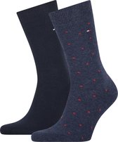 Tommy Hilfiger Sock Dot 2P Heren Sokken  - Maat 39/42