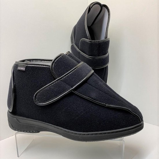 CALZAMEDI Pantoffel Comfortschoen- Hoog - Unsix - model DeLuxe - 3051 - zwart