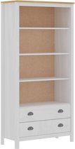 Medina Boekenkast Hill Range 85x37x170,5 cm massief grenenhout wit