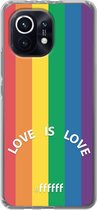 6F hoesje - geschikt voor Xiaomi Mi 11 -  Transparant TPU Case - #LGBT - Love Is Love #ffffff
