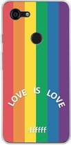 6F hoesje - geschikt voor Google Pixel 3 XL -  Transparant TPU Case - #LGBT - Love Is Love #ffffff