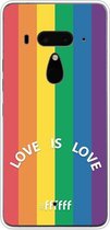 6F hoesje - geschikt voor HTC U12+ -  Transparant TPU Case - #LGBT - Love Is Love #ffffff