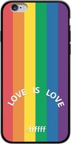 6F hoesje - geschikt voor iPhone 6s -  TPU Case - #LGBT - Love Is Love #ffffff