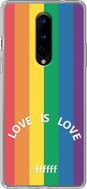 6F hoesje - geschikt voor OnePlus 8 -  Transparant TPU Case - #LGBT - Love Is Love #ffffff