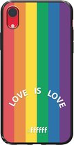 6F hoesje - geschikt voor iPhone Xr -  TPU Case - #LGBT - Love Is Love #ffffff