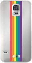 6F hoesje - geschikt voor Samsung Galaxy S5 -  Transparant TPU Case - #LGBT - Vertical #ffffff