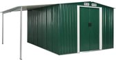 Medina Tuinschuur met schuifdeuren 386x312x178 cm staal groen