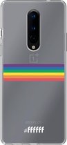 6F hoesje - geschikt voor OnePlus 8 -  Transparant TPU Case - #LGBT - Horizontal #ffffff