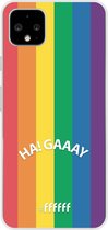 6F hoesje - geschikt voor Google Pixel 4 XL -  Transparant TPU Case - #LGBT - Ha! Gaaay #ffffff