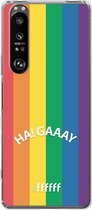 6F hoesje - geschikt voor Sony Xperia 1 III -  Transparant TPU Case - #LGBT - Ha! Gaaay #ffffff