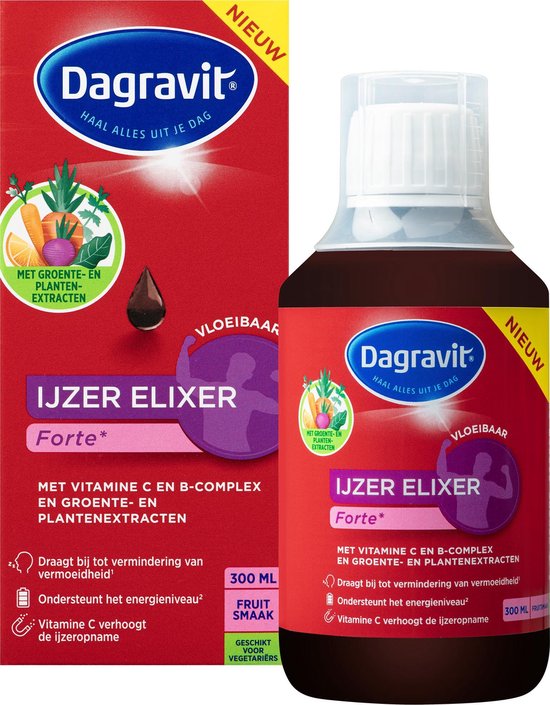 Dagravit IJzer Elixer Forte* Vloeibaar  - Vitaminen en IJzer - 300 ml