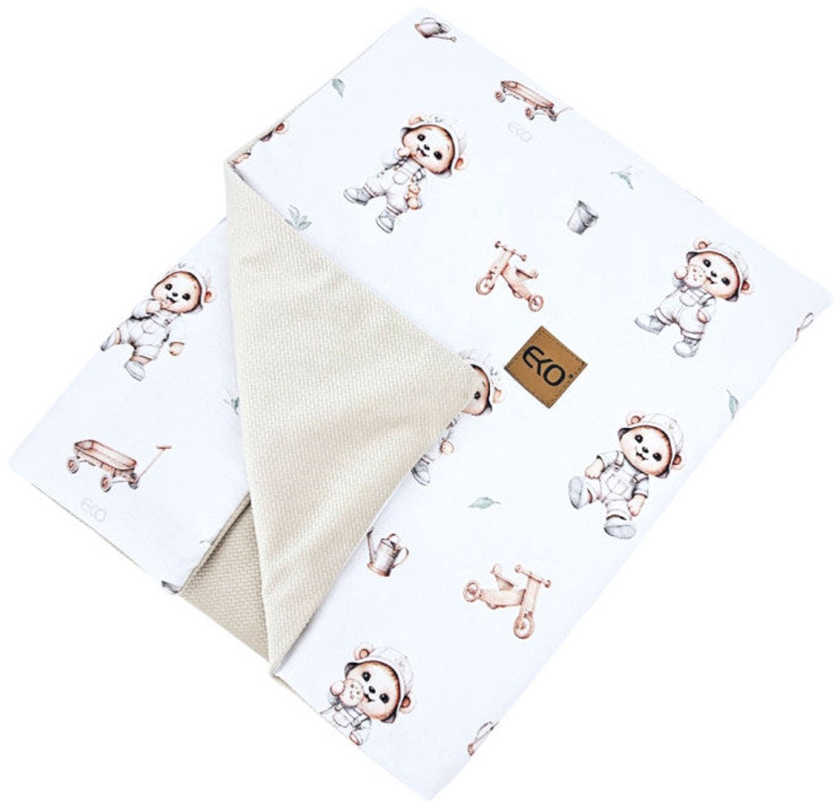 Educational blanket mat with lining VELVET GARDENER BEAR