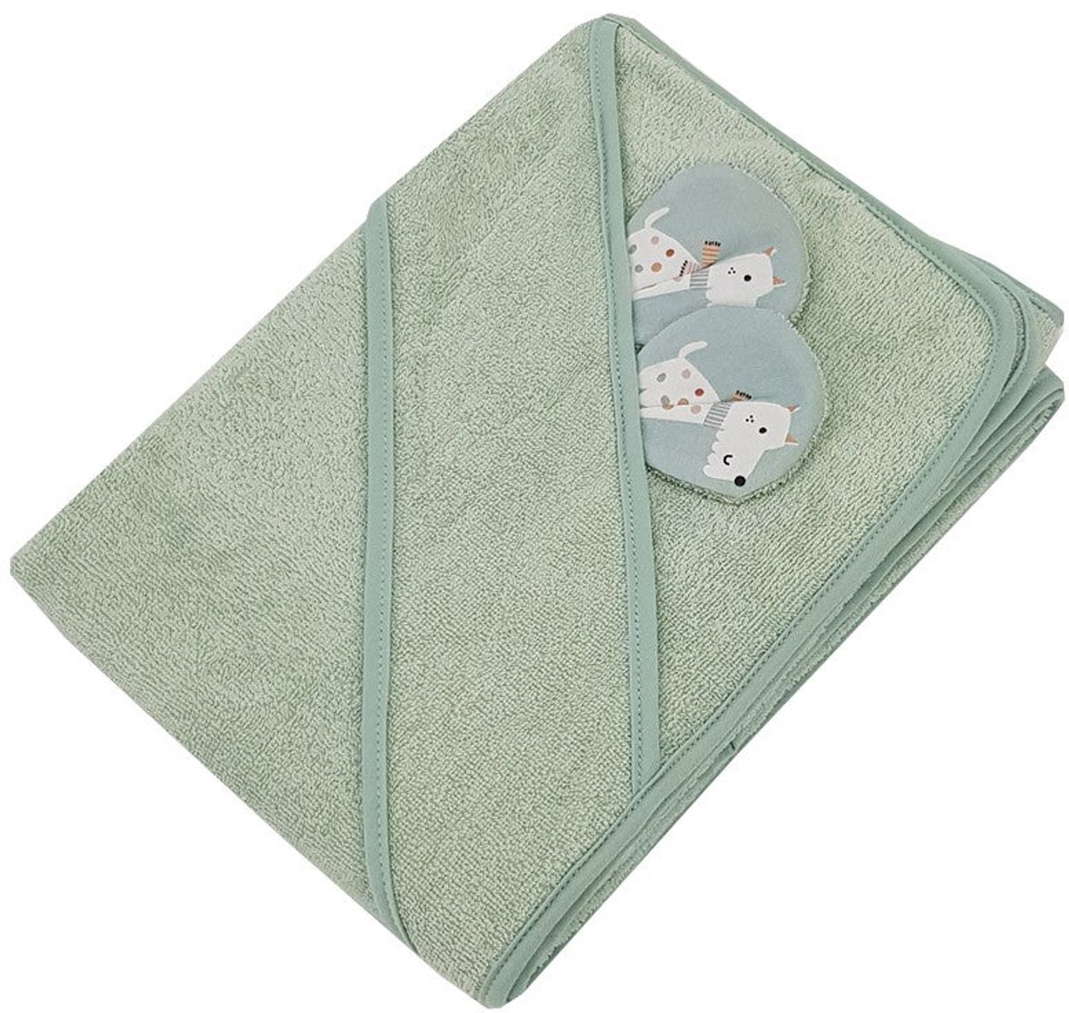 Bamboo bathrobe Dogs / Mint