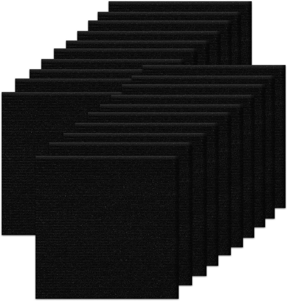 Zelfklevende Tapijttegels Zwart 30x30 cm - Eenvoudig Leggen, Verwijderbaar, Zacht Vloerkle