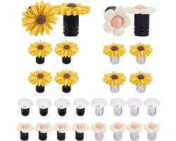 Allecto - Ventieldoppen - Decoratief - Legering - Covers - Auto's, Fietsen, Vrachtwagens, Motorfietsen - Bloem, Schelp, 12 stuks, 3 stijlen.