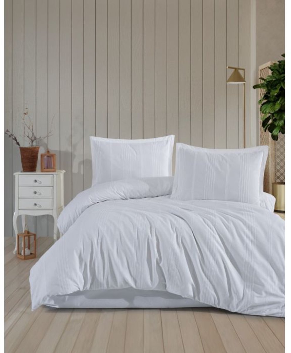 Lavella Tayla Dekbedovertrekset - 4-delig - Katoen - Wit - 200x220 cm