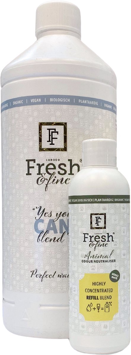 Fresh&Fine Navulpakket Animal - Anti dierenlucht Concentraat + perfect water