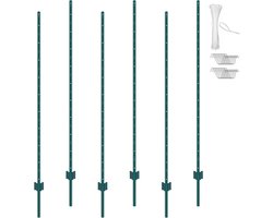 VEVOR Set Van 6 Palen 182,88 Cm Schrikdraadpaal Metalen Paal