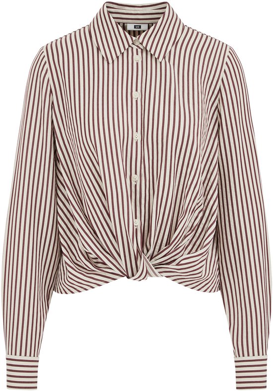 WE Fashion Dames chemisier seersucker à rayures