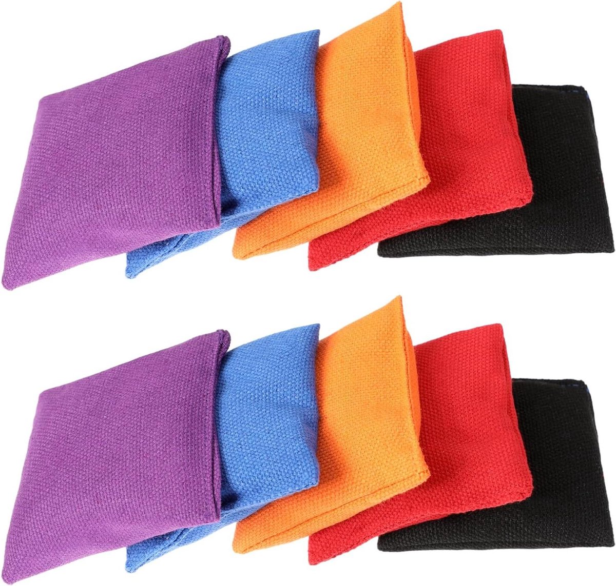Set van 10 beanbags voor het beanbag gooien - Kleurrijke zakken voor mini Cornhole - Ideaal voor binnen en buiten spelplezier