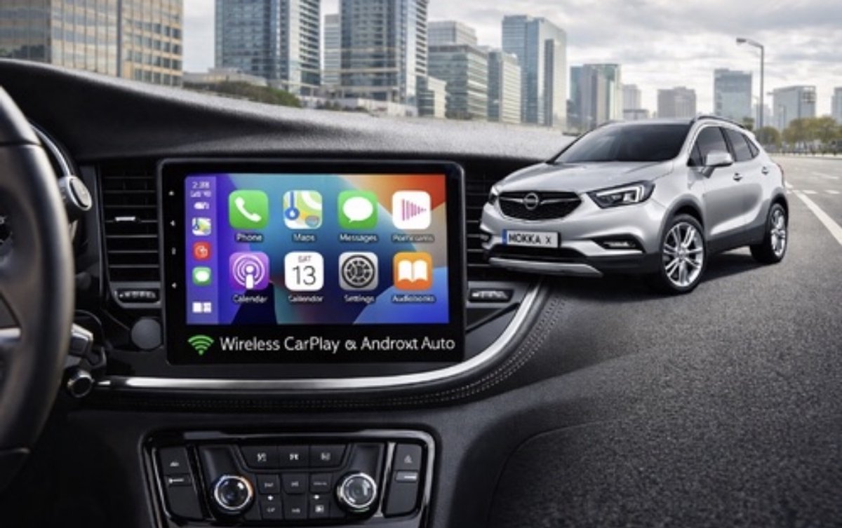 ADIVOX T1 9 inch geschikt voor Opel Mokka X 2016-2019 Android 15 CarPlay/Auto/Wifi/RDS/DSP/DAB+