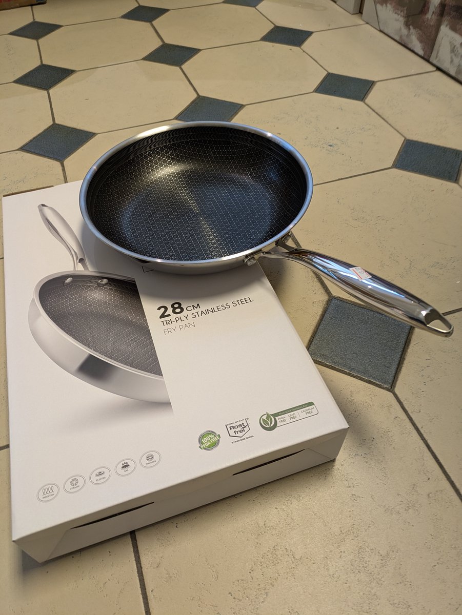28 cm Triply Stainless steel pan KK Ultra non Stick coating