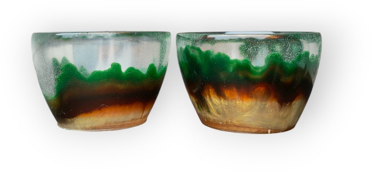 Resin Art JR: Amuse Schaaltje / Feest schaaltjes / Tafelschaaltjes (set van 2 stuks)