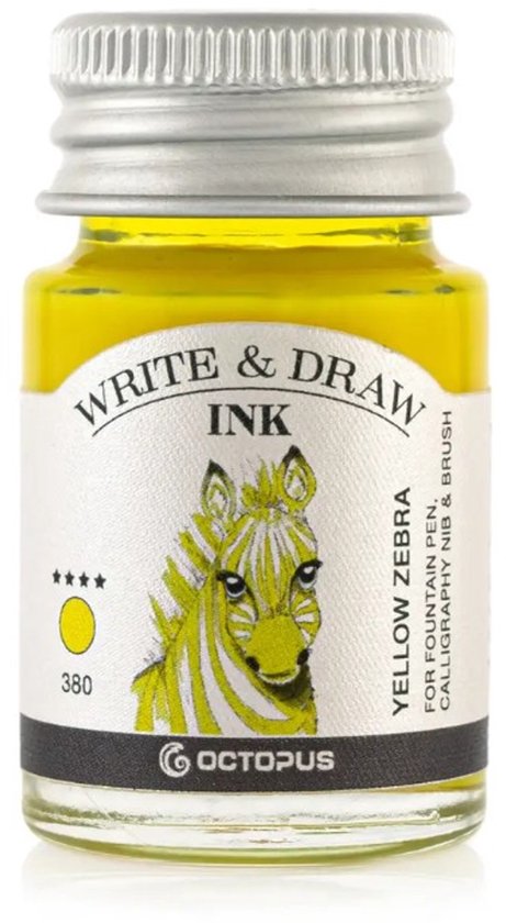 Octopus Inkt Glazen dip pen set in doosje - Blauw - Potje Octopus inkt yellow zebra ...