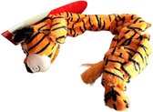 Kong - Jouet chien - Speelgoed pour animaux - 65 x 12 cm - tigre - Solide - Trek jouet - Jouet pour chien doux et dur - Speelgoed pour chiens - peluche chien - Jouet pour chien avec grinçeurs