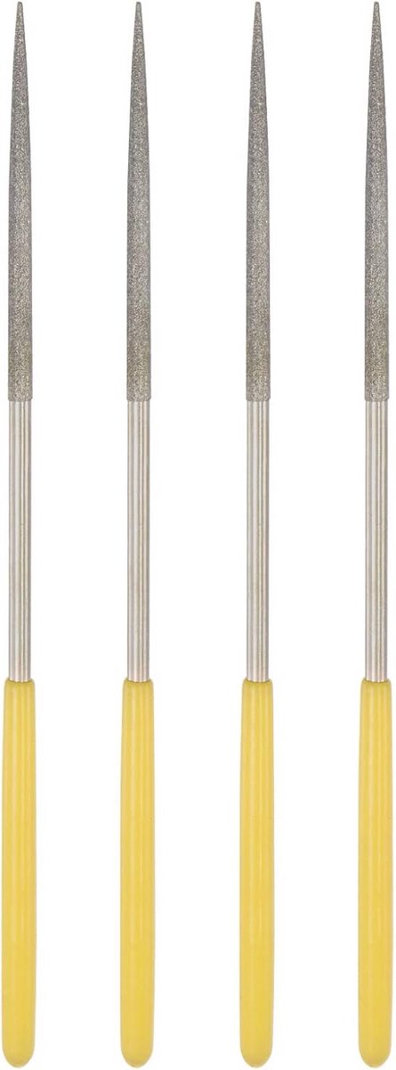 4-delige Set Diamant Naaldvijlen - Rond - 3mm x 140mm
