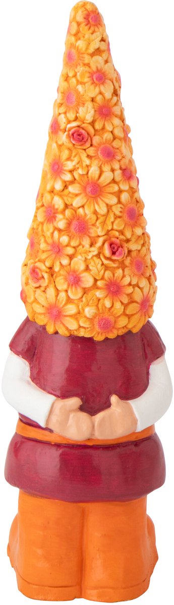 J-Line decoratie Kabouter Bloemenhoed - polyresin - mix - medium