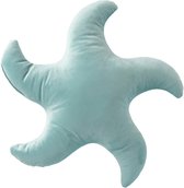 J-Line kussen Zeester - polyester - turkoois