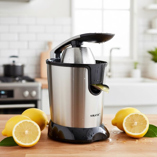 Sokany, Presse-Agrumes Électrique 350W 400ml à Extraction Rapide, Zilver van Merkloos — afbeelding 3
