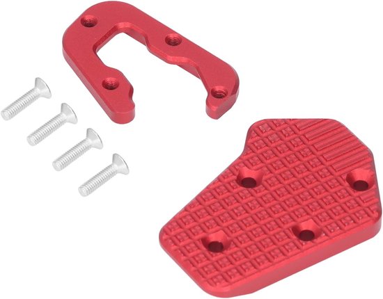 Remhendel Vergroter - Voetpedaal Extensie - Motorfiets Rijden - CNC Gefreesd - 9 x 6 x 2 cm - rood van Merkloos — afbeelding 4