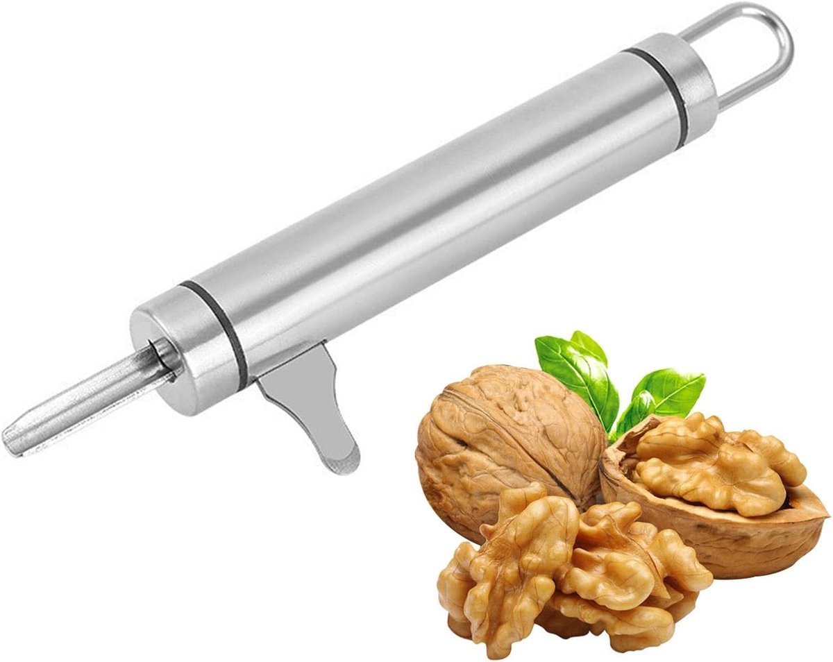 Notenkraker - Notenopener - Macadamia kraken - Roestvrij staal - 16 cm lengte