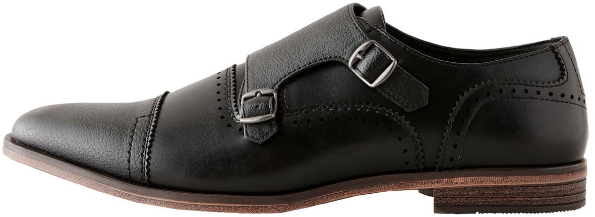 Next - Heren - Monnikschoenen met dubbele gesp en neusstuk - Zwart