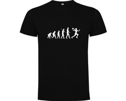 Zwart t-shirt Evolutie Handbal - Sport - Humor Maat M