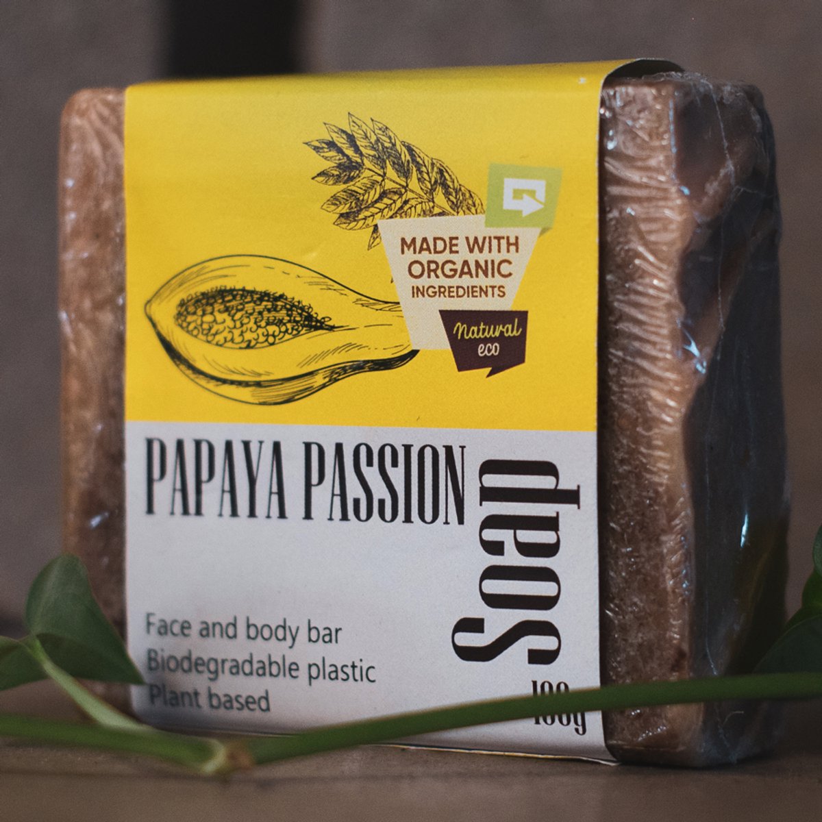 Hansé Pomba - Papaya Passion - Papaya Soap - Zeep - 99% natuurlijk - Papaja - Suriname
