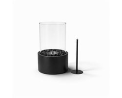 Housevitamin Bio Ethanol Tafelhaard - Rond - Rookvrij - 18x18x26,5 cm - Voor Binnen & Buiten - Zwart