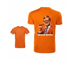 Oranje T-shirt - Oranje Boven - Koningsdag - EK - WK - Voetbal - Sport - Unisex - Maat S