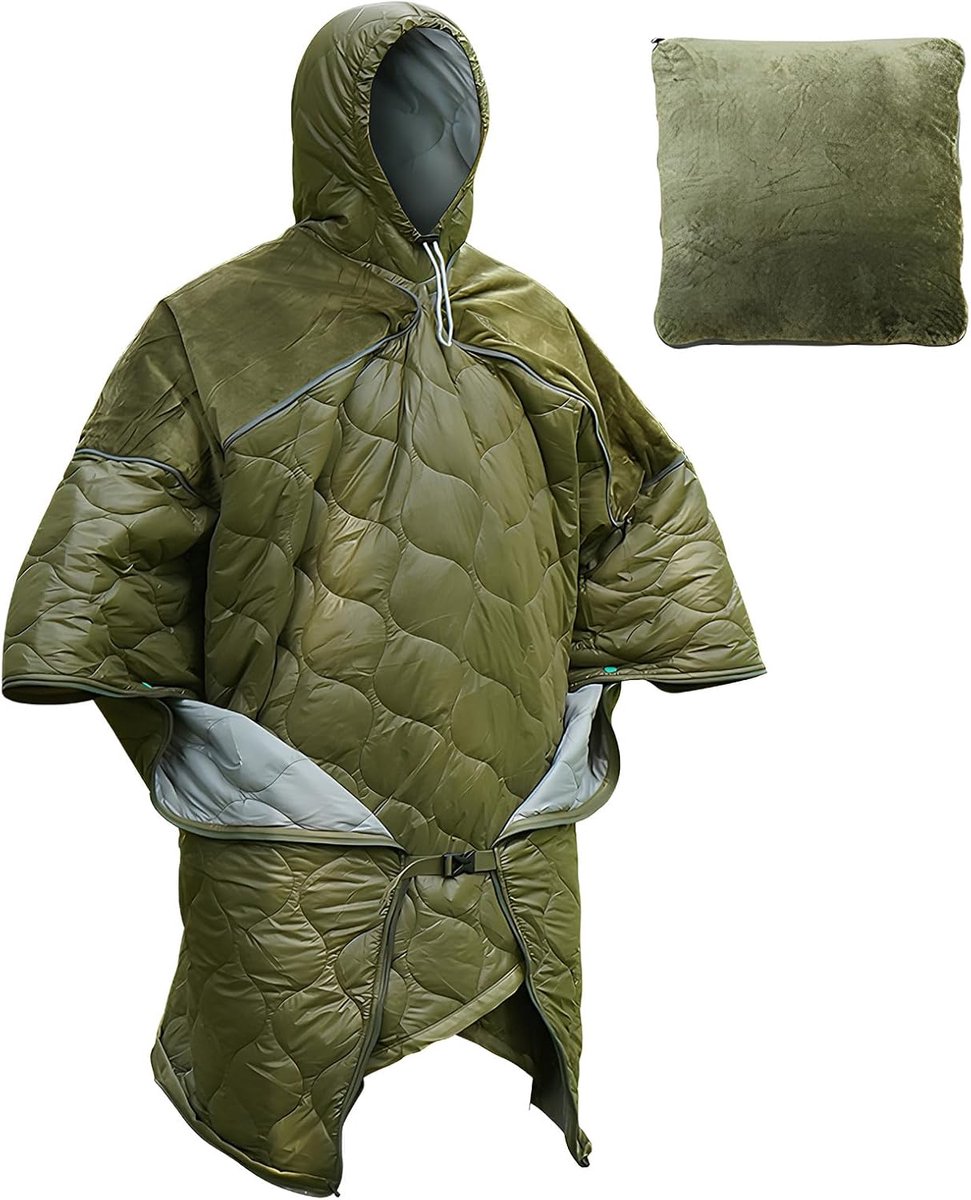 Draagbare Slaapzak - Slaapdeken met Capuchon - Outdoor Reizen - Warm En Lichtgewicht - 190x135cm - Enkele Attribuut