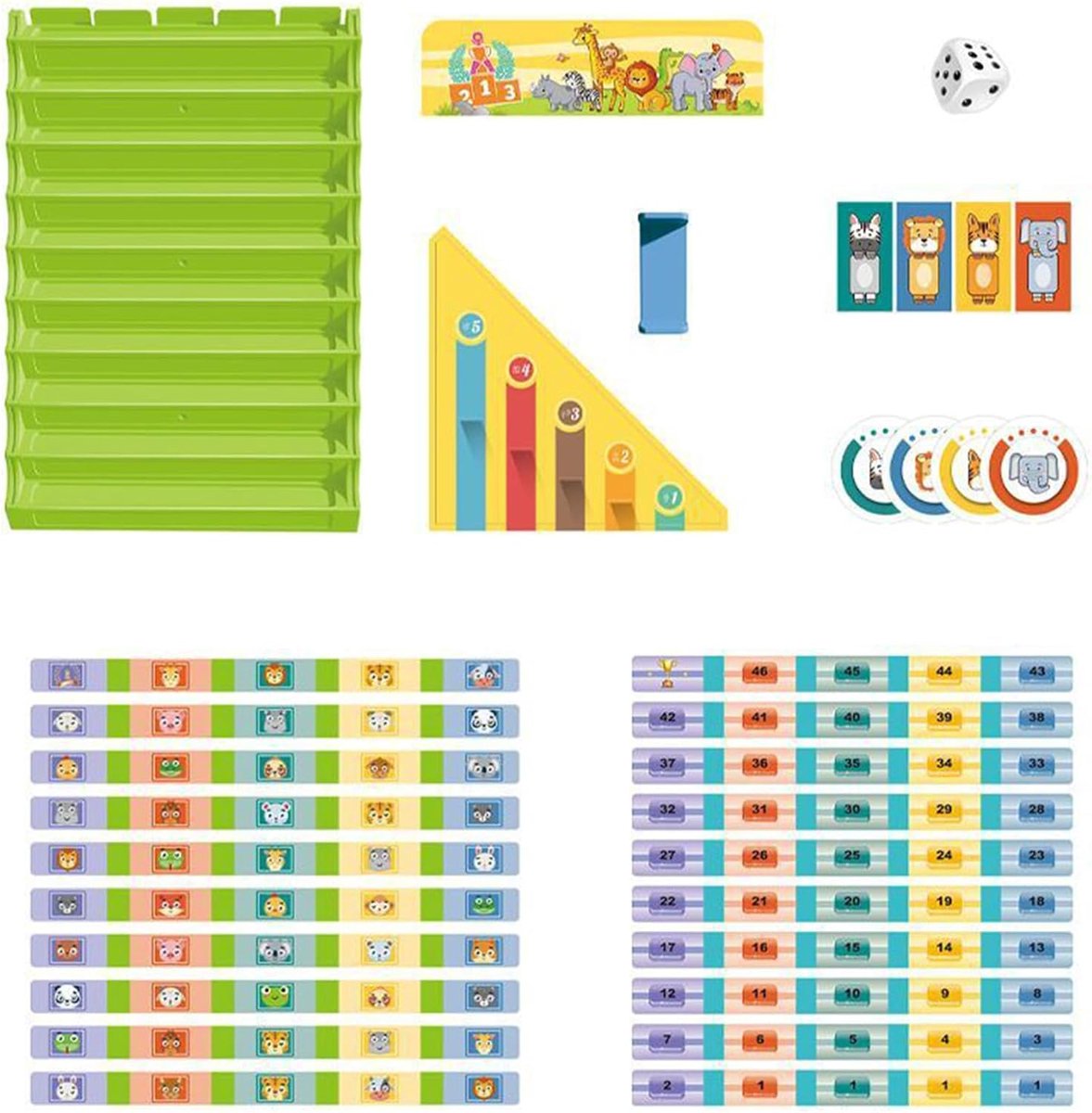 Educatief Checker Spel - Rekenen Leren Spel - Interactief Leren - PVC Papier Materiaal - 30 x 19 cm