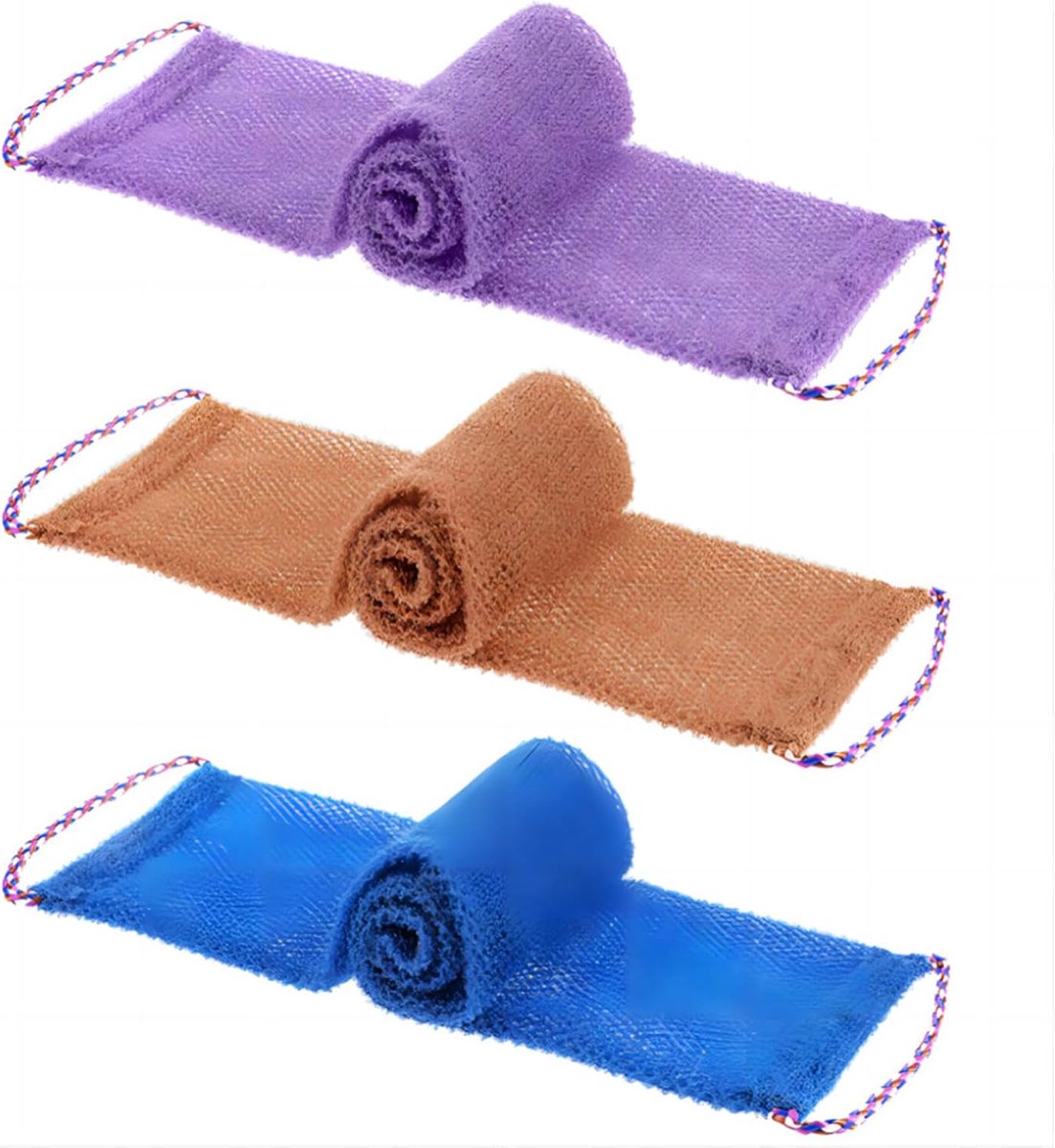 Netspons Set - Douche Spons - Huid Reinigen - Rijk Schuim - 75cm Lengte