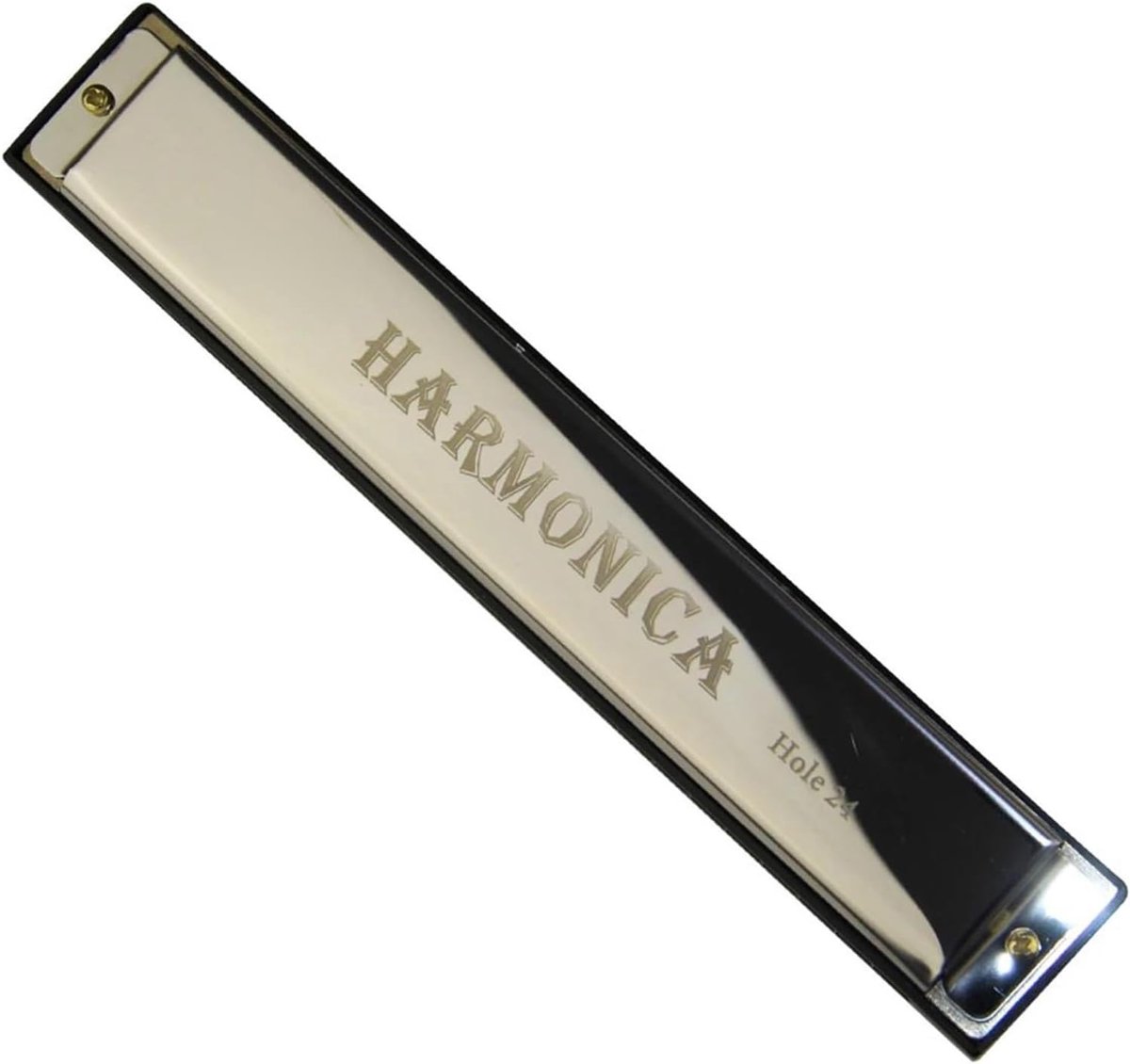 Mondharmonica 24 Gaten - Blokfluit Muziek - Muziek Maken - C Stemming - 17.5 cm - Zilver