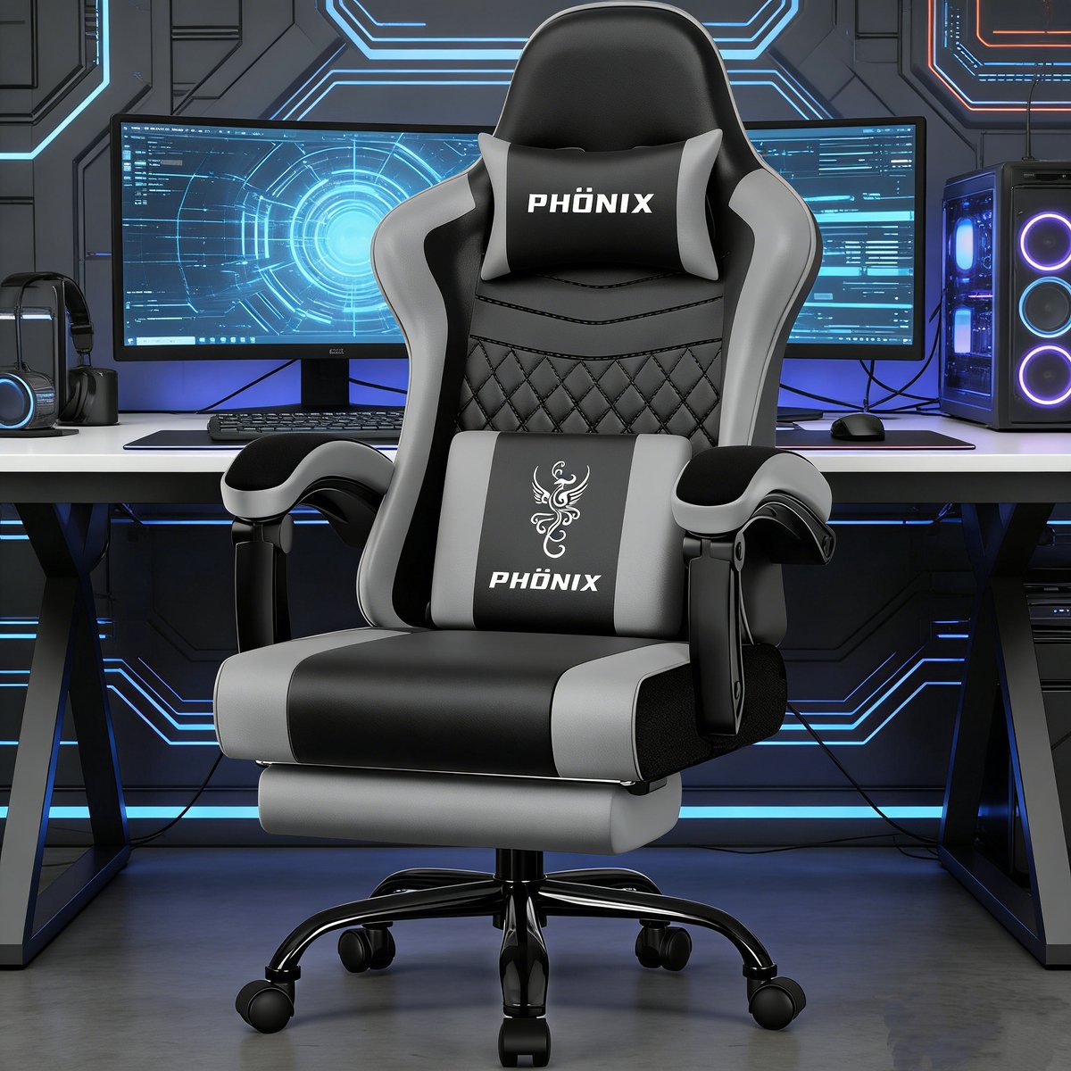 Fukstern Gaming Stoel Ergonomisch met Verstelbare Rugleuning - Fukstern - €299,99