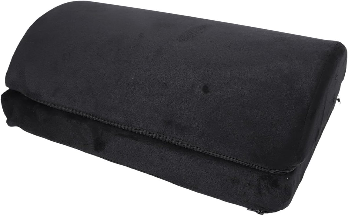 Ergonomische Voetsteun - Ondersteunende Voetenbank - Comfortabel Zitten - Verstelbare Hoogte - 44x30x15 cm - Zwart