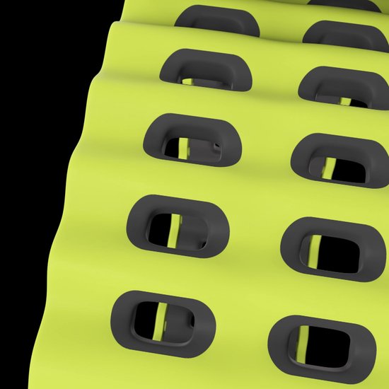 Strap-it Sport siliconen Wave bandje - geschikt voor de Samsung Galaxy Watch Ultra 2 (2026) / Ultra (2024/2025) - lime/donkergrijs