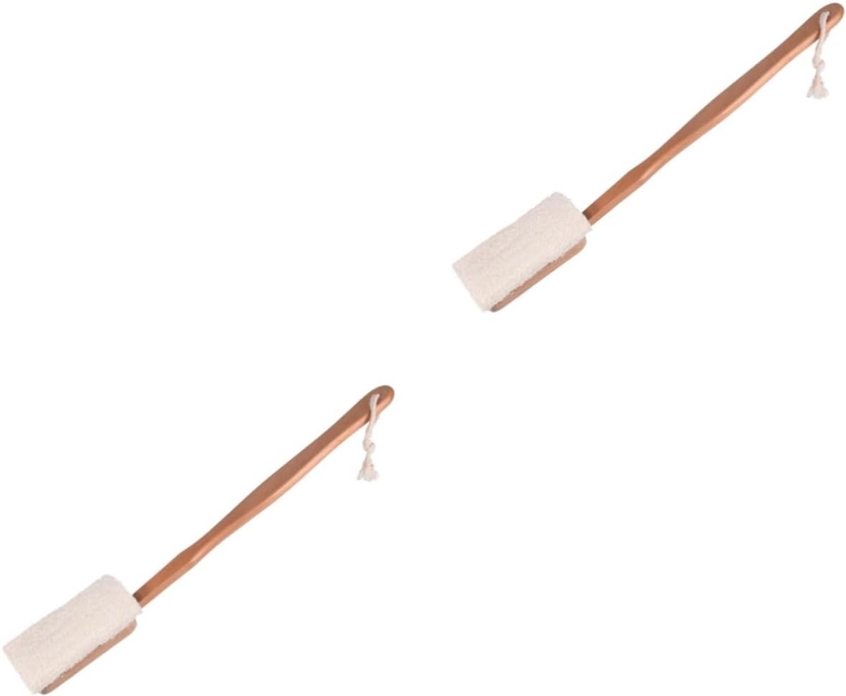 Badborstel Set - Doucheborstel Loofah - Huid Reinigen - Lange Steel - 40 cm Lengte - Natuurlijk