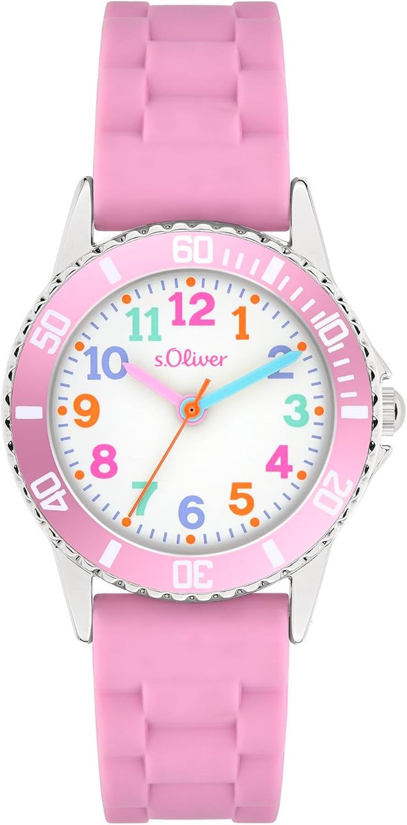 Kinderhorloge - Analoog polshorloge - Dagelijks gebruik - Krasbestendig glas - 28 mm - Zilver